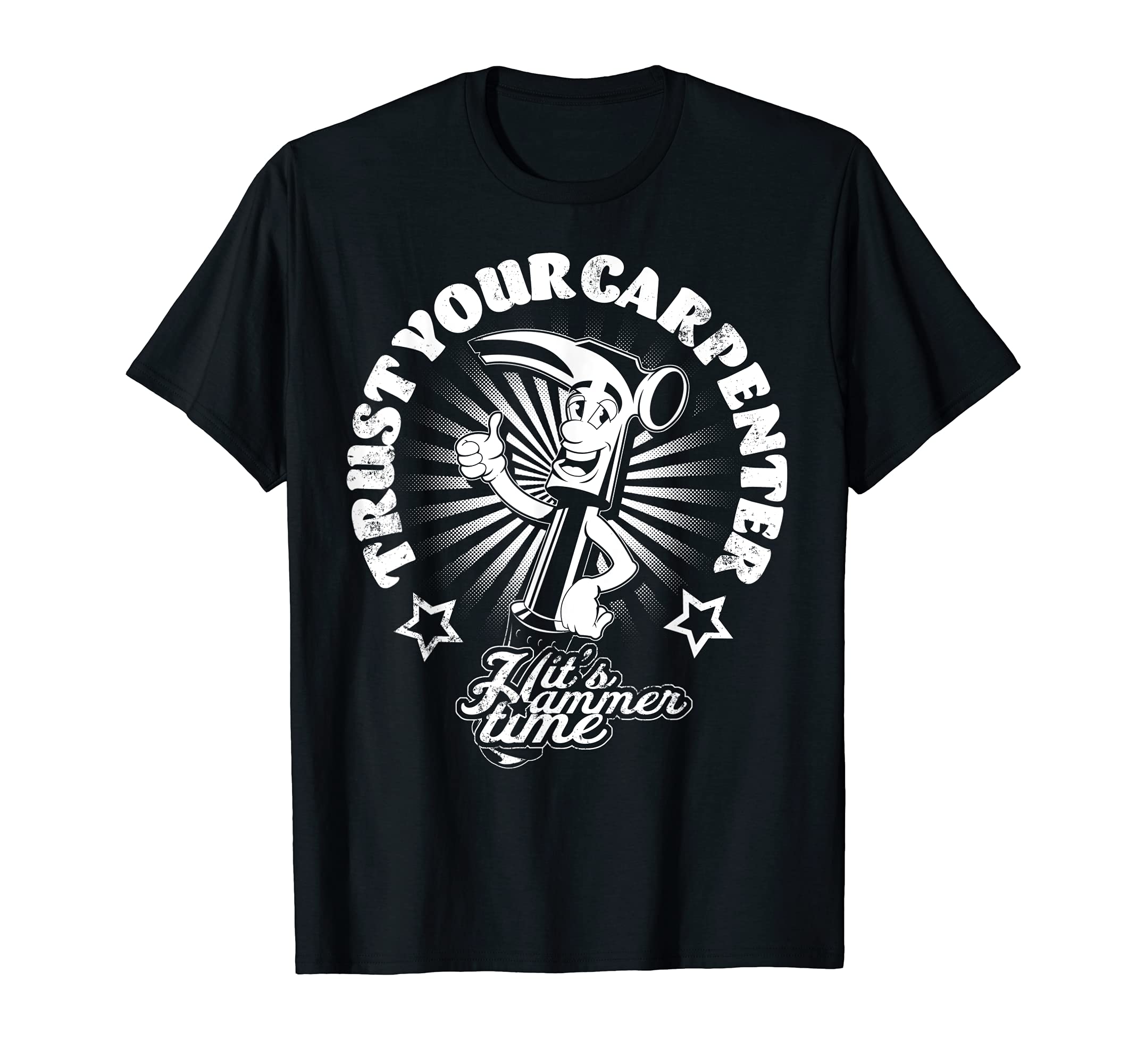 Carpenter Hammer Tool Cartoon T-Shirt