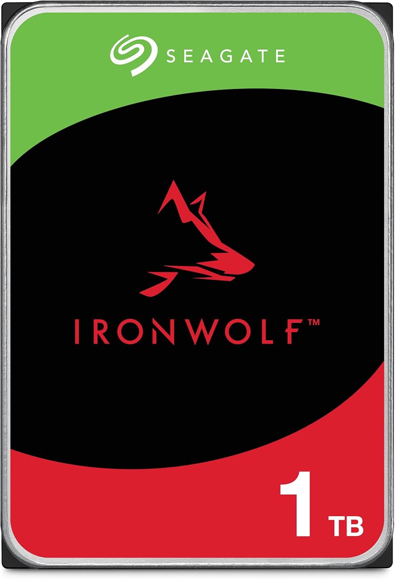Seagate IronWolf 1TB NAS HDD 3.5in 5400RPM CMR 64MB SATA 6Gb/s