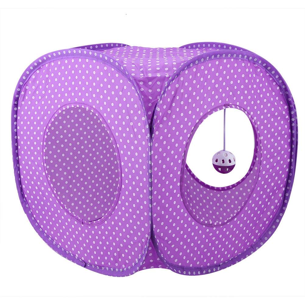 Cat Tunnel, Oxford Waterproof Dot Tent Foldable Pop-up Cat Cube Tent Hide Tunnel Indoor Outdoor Interactive Toys for Cats Kitten Kitty