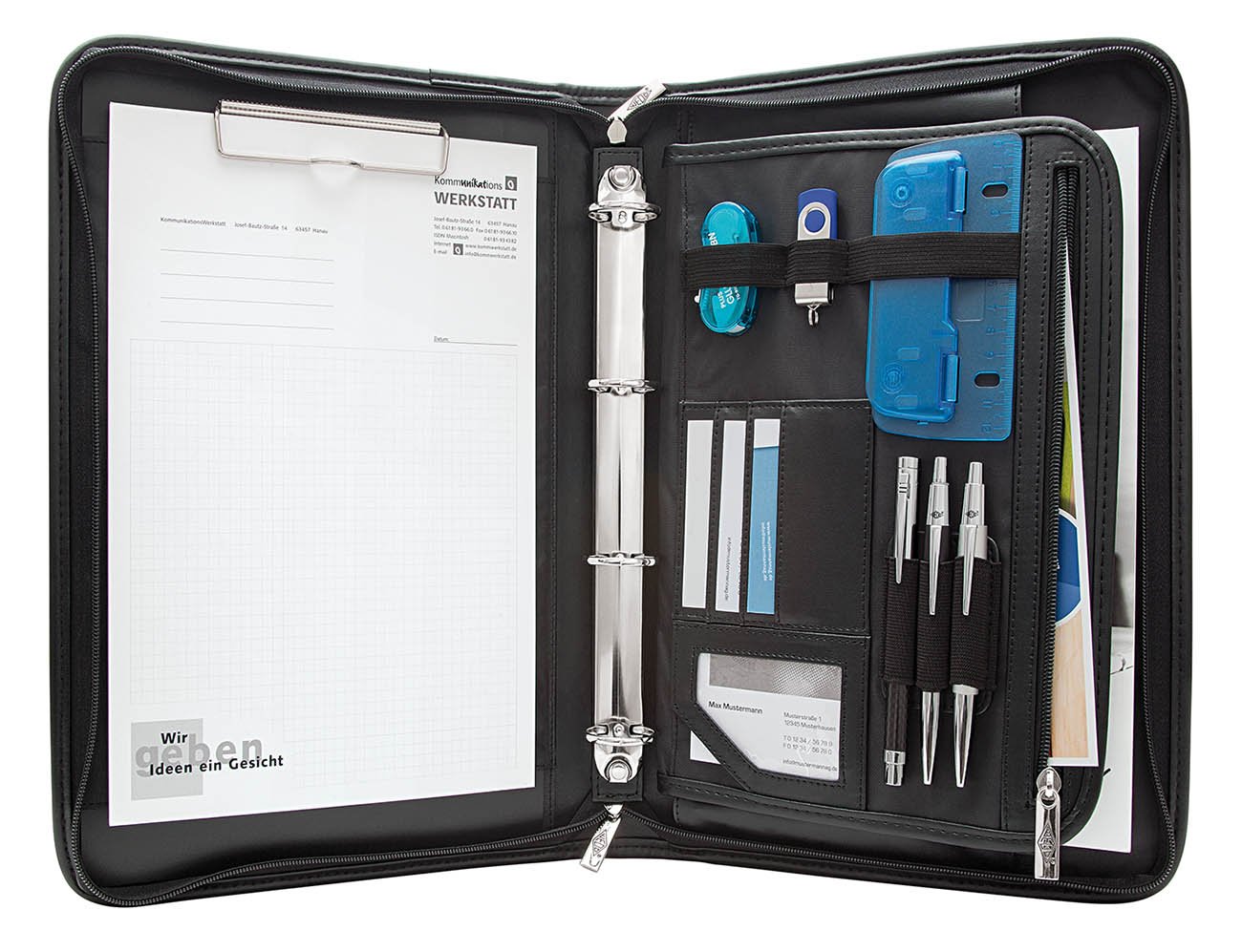 Wedo 58 5001 Elegance Conference Folder A4 in Black