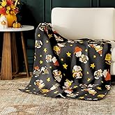 Peanuts Snoopy Cozy Throw 46 in x 60 in – Soft Cozy Plush for Couch, Bed & Travel, Halloween Snoopy & Charlie Brown Design (Officially Licensed Product) by Franco Collectibles