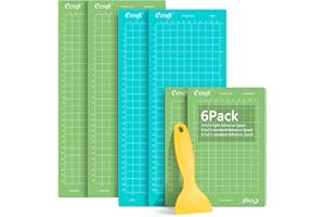 Ecraft Cutting Mat for Cricut Joy - 6 Packs Cutting Mats 4.5X6.5Inch & 4.5X12Inch (Standard & Light) Variety Adhesive Sticky Quilting Joy Mats Replacement Accessories