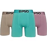 PSD Underwear Mens Boxer Briefs - Solid Basics, Standard Length Pack & Singles, Soft & Breathable Boxer Briefs for Men