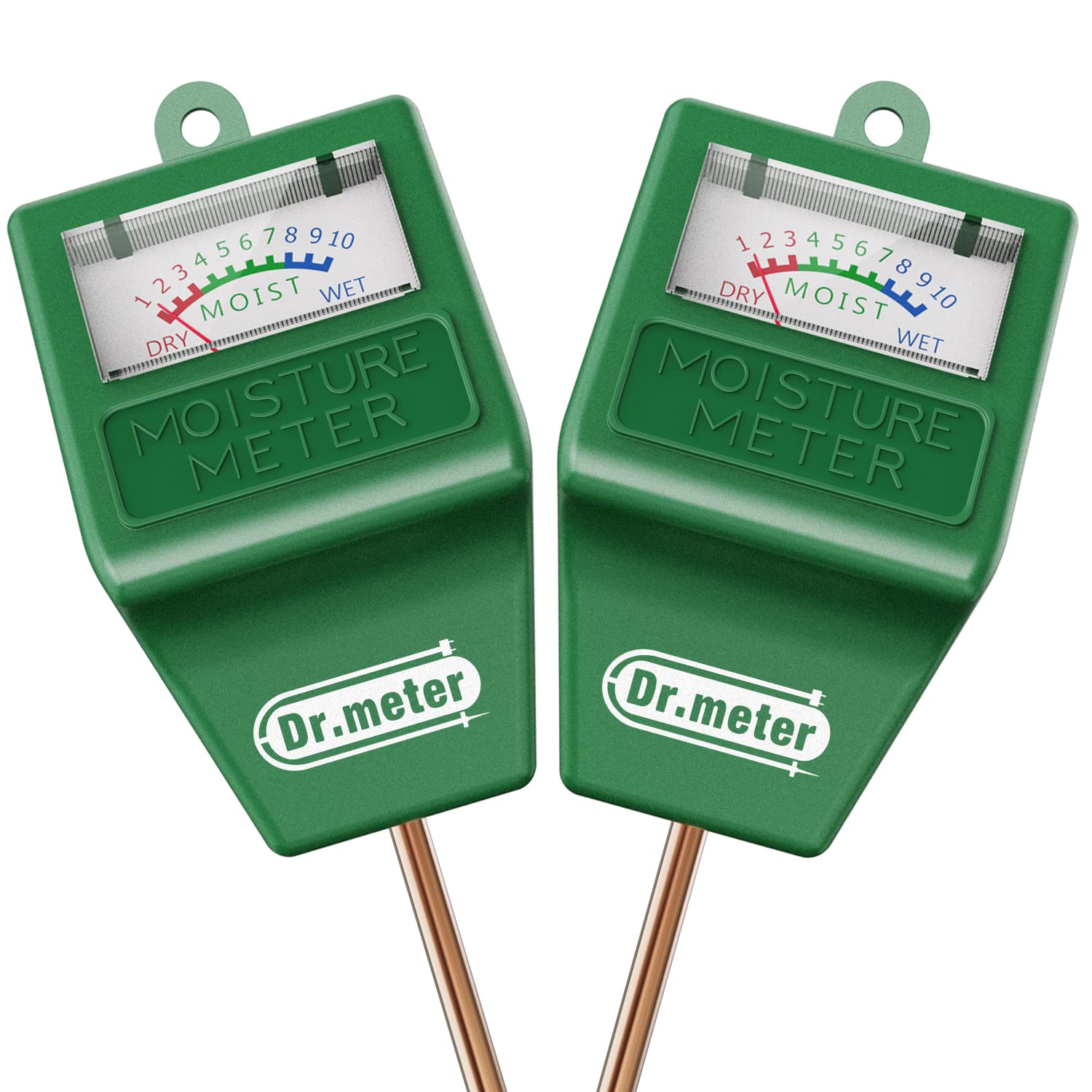 Photo 1 of Dr.meter Soil Moisture Meter, 2 Packs Soil Test Kit for Garden Lawn Farm Indoor & Outdoor Use - Soil Tester Hygrometer Sensor for Houseplants - Plant Water Meter-No Battery Needed, Gardening Gifts