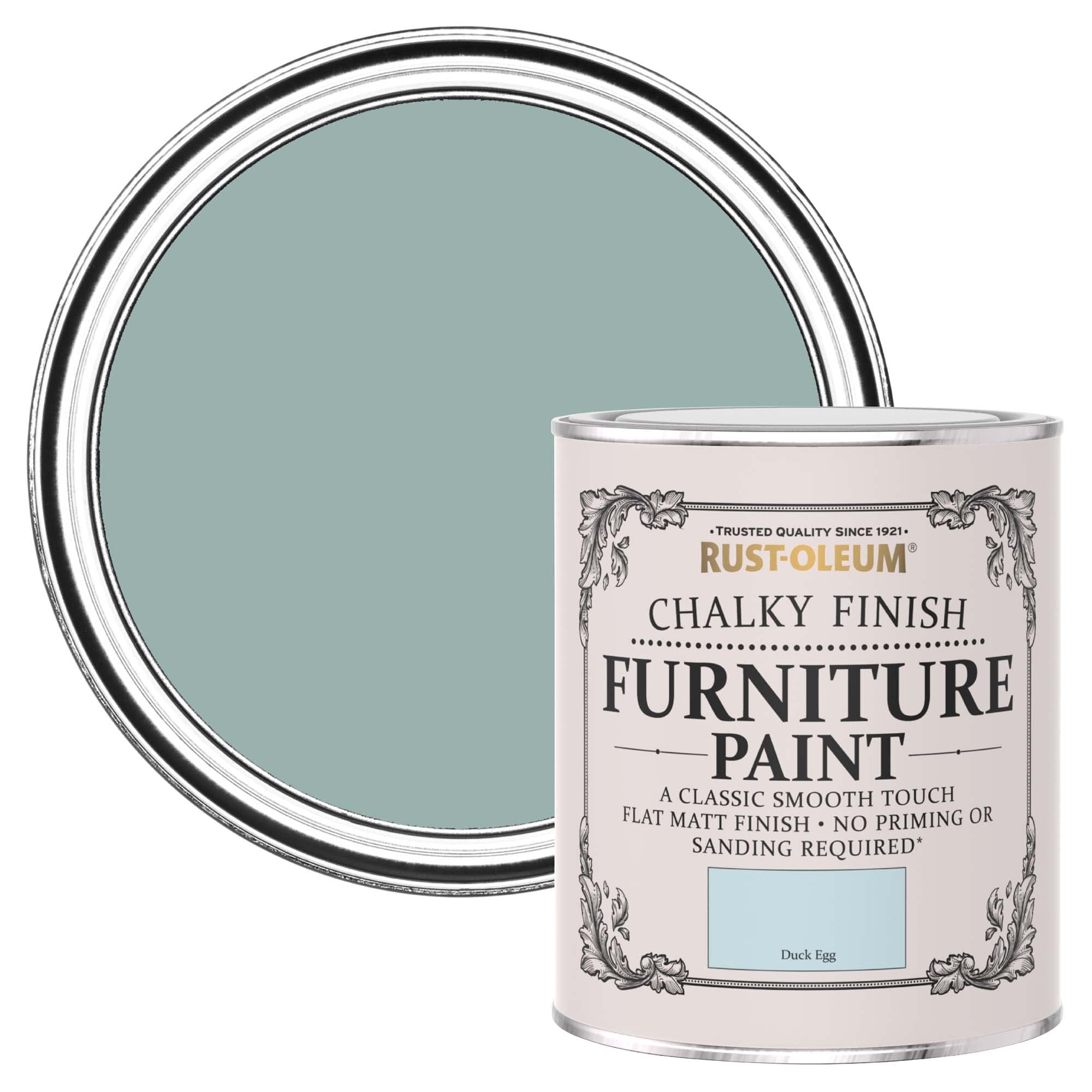 Rust-Oleum Blue Upcycled Furniture Paint in Chalky Finish - Duck Egg 750ml