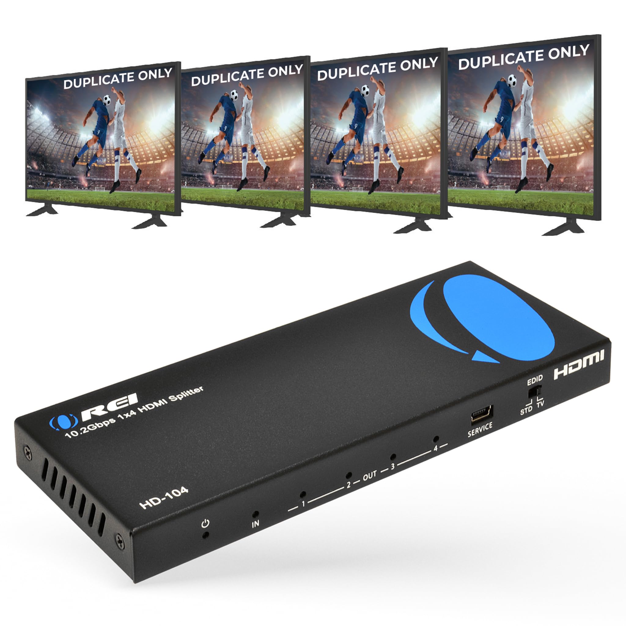 OREI HDMI Splitter 1 in 4 Out – 4K@30Hz HDMI 2.0