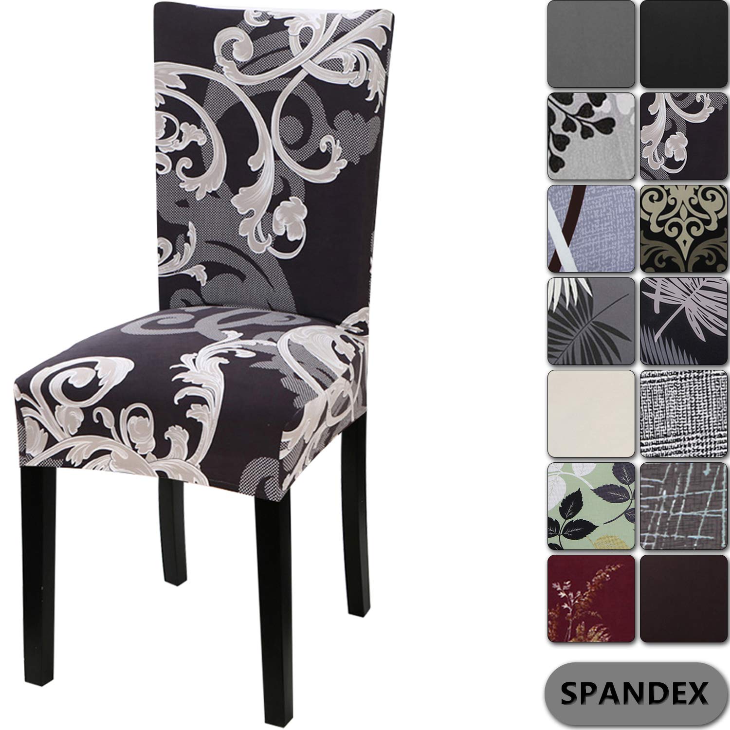 Coprisedie Elasticizzati Con Stampa Fiore - Set 6 Pezzi Per Sala Pranzo, Hotel E Feste - Foto 7