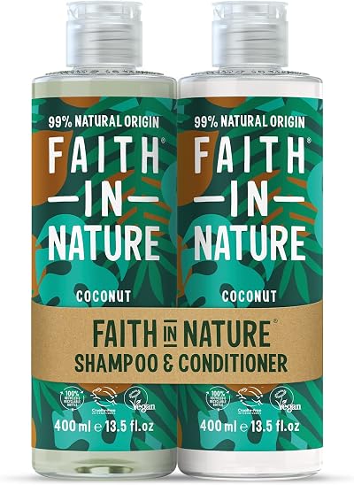Faith In Nature Coconut Shampoo and Conditioner Set 2x400ml Hydrating