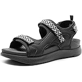 DREAM PAIRS Women's Walking Sandals Arch Support Orthopedic Recovery Hiking Sandals Thick Athletic Cushion Adjustable Strap for Plantar Fasciitis