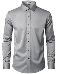 JEMITOP Men's Stretch Wrinkle Free Dress Shirts