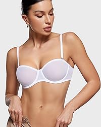 INLYRIC Women's Sheer Strapless Bras Mesh Sexy