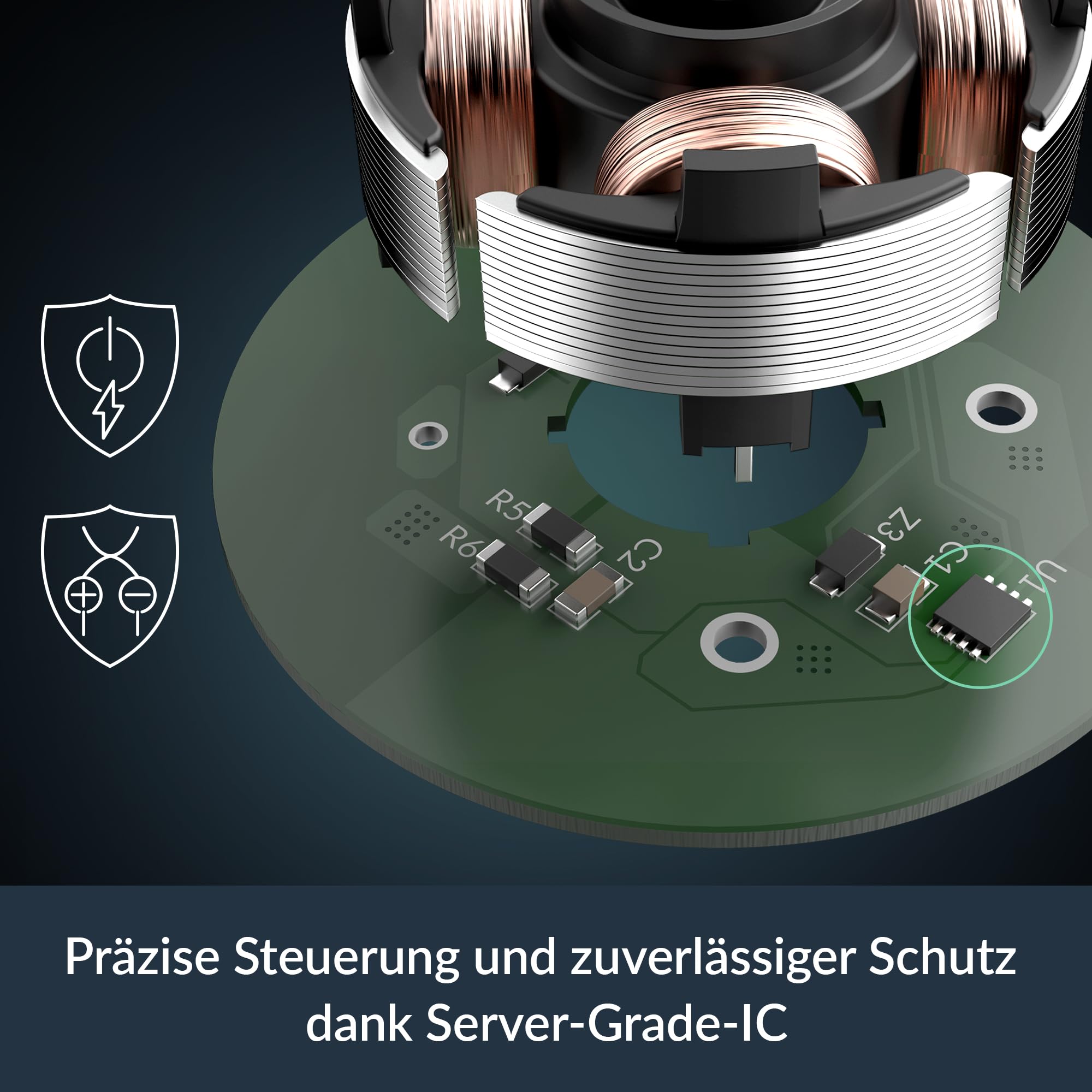 ARCTIC P12 Pro PST (5 Stück) - Leistungsstarker Premium PC Lüfter, 120 mm PWM Case Fan mit Y-Kabelsplitter, Gehäuselüfter, 600–3000 rpm, 0 rpm <5% PWM, Hydrodynamisches Gleitlager, 4-Pin - Schwarz 7