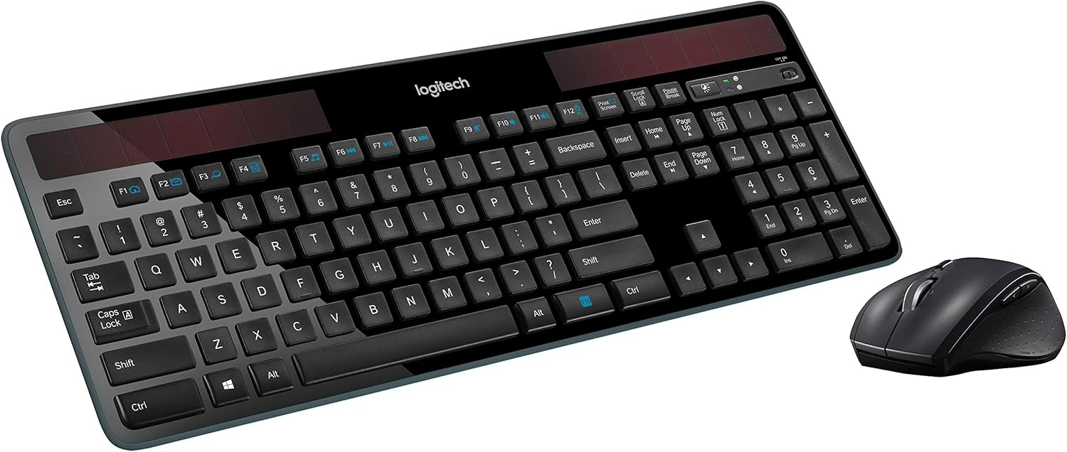Logitech MK750 Wireless Solar Keyboard and Wireless Marathon Mouse Combo for PC: Computers & Accessories