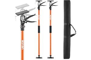 VEVOR Cabinet Jack Support Pole, 2-Pack, 45.7-114.2 Inch Steel Telescopic Quick Support Rod, Adjustable 3rd Hand System up to
