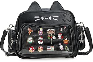 ZAROXOXS Kawaii Ita Bag Backpack Crossbody Bag Cat Shoulder Bags Multi-Purpose Pin Display with Insert