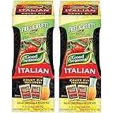 Good Seasons Salad Dressing & Recipe Kit, Cruet with 2 Count Italian Dressing Mix (2 Cruets, 4 Mixes)