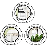 3 Set 13 inch Black Circle Mirrors Wall Decor Iron Frame Wire Mirror Metal Circular Mirror Home Decor Hanging Mirrors for Room/Bedroom/Bathroom/Entryway