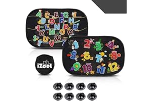 iZoeL Car Sun Shade for Baby Unicorn Vehicle Educational Pattern 2pcs (Educational)