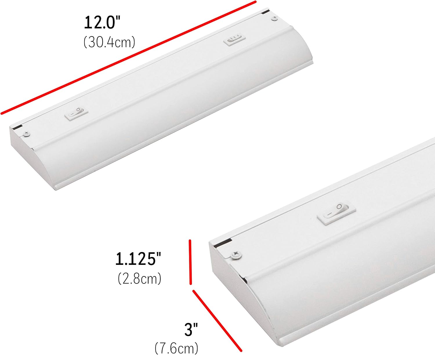 UltraPro 12in. Direct Wire LED Light Fixture, Selectable White, Selectable Brightness, LED Light Strip, Under Cabinet Lighting, 45366: Home Improvement