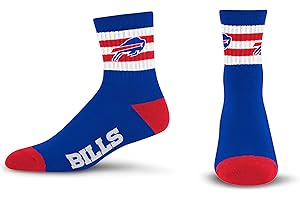 For Bare Feet NFL Unisex-Adult Nfl 5 Stripe Logo Quarter Sock