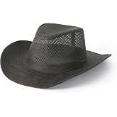 Hayes Mesh Safari Cowboy Hat for Men &amp; Women, Wide Brim Outdoor Sun Hat | Moldable wide brim and adjustable chin cord provide comfortable sun protection for hiking, fishing, camping and travel