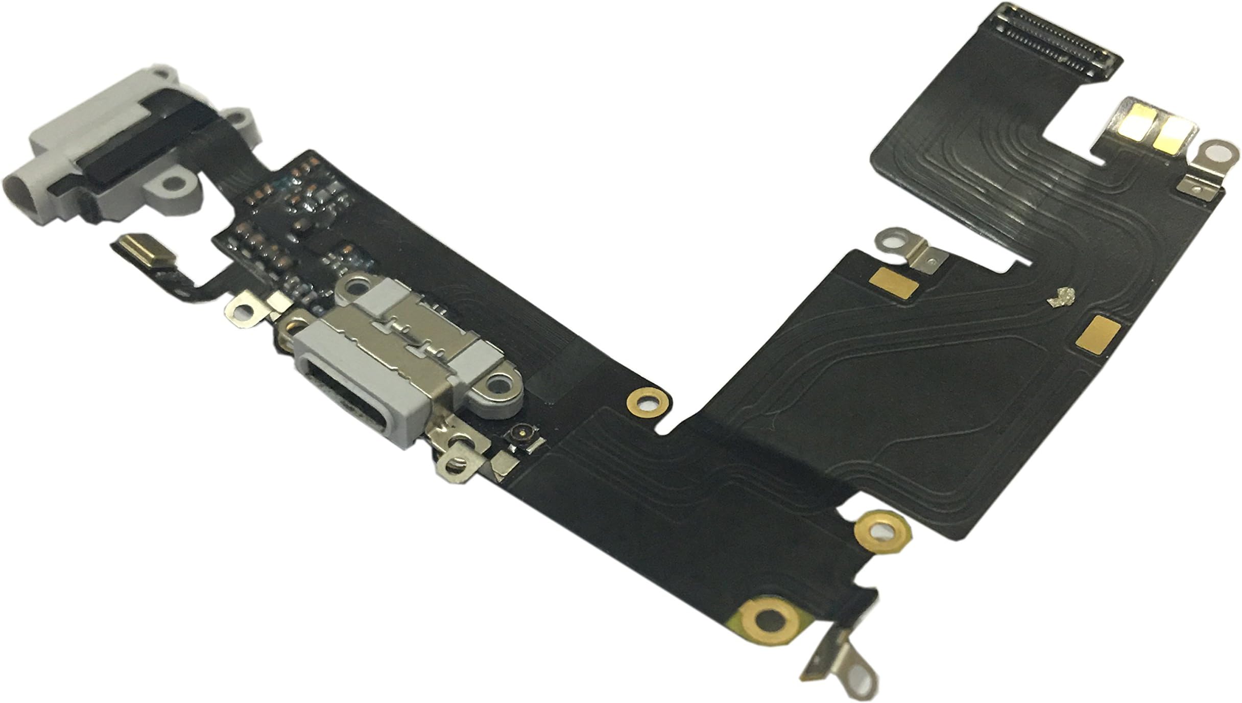 LZEB New Original USB Charging Port Dock Connector Flex Cable + Microphone + Headphone Audio Jack Port Ribbon Replacement Part for iPhone 6 Plus 5.5 (Gold)