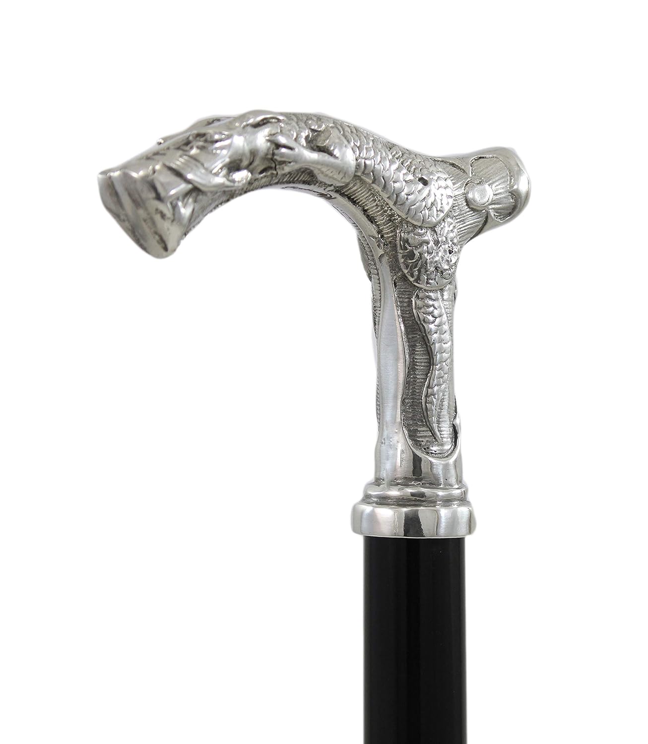 Bastón con mango de dragón personalizable