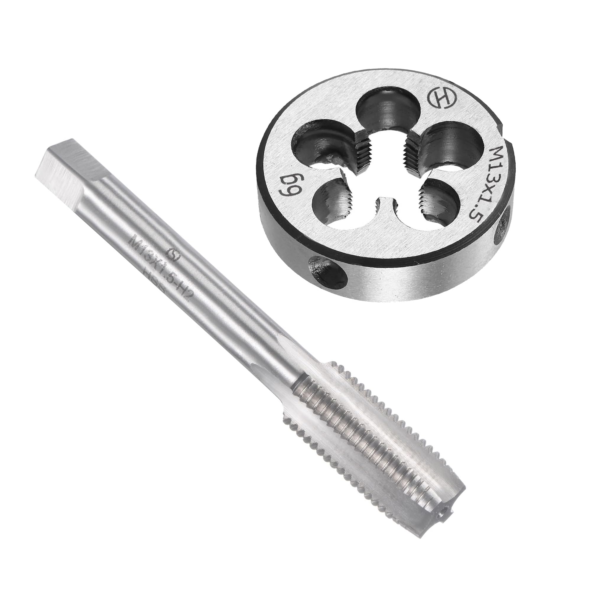 MACHSWON M13 x 1.5mm Metric Tap and Die Set - Machine Thread Screw Tap with Round Threading Die Kit for Thread Repair