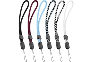 6PCS Phone Wrist Strap, Adjustable Hand Wrist Strap Nylon Lanyards for Cell Phone, Camera, Flashlight, Keychain
