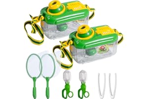 UNEEDE 2Sets Bug Catcher for Kids Explorer Kit with Bug House, Butterfly Net,Bug Tweezer,Kids Bug Catching Kit Suitable for Outdoor Activities for Kids Ages 3-5 5-8 8-12,Birthday Gift