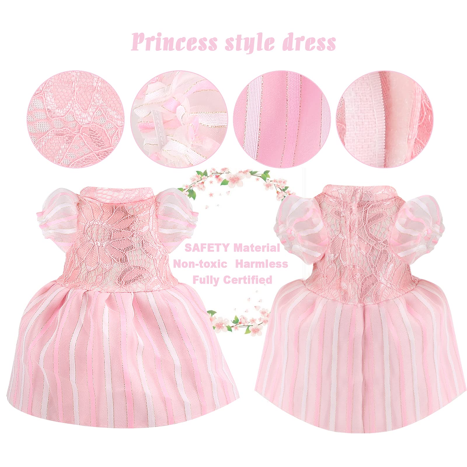 Alive Girl Baby Clothes - 6 Sets 12 Inch Baby Dolls Dress Accessories Include unicorrn Skirt Snow White Dresses Swimsuit Outfits, 12 Inch Doll Clothing for Girls Birthday Xmas Gift