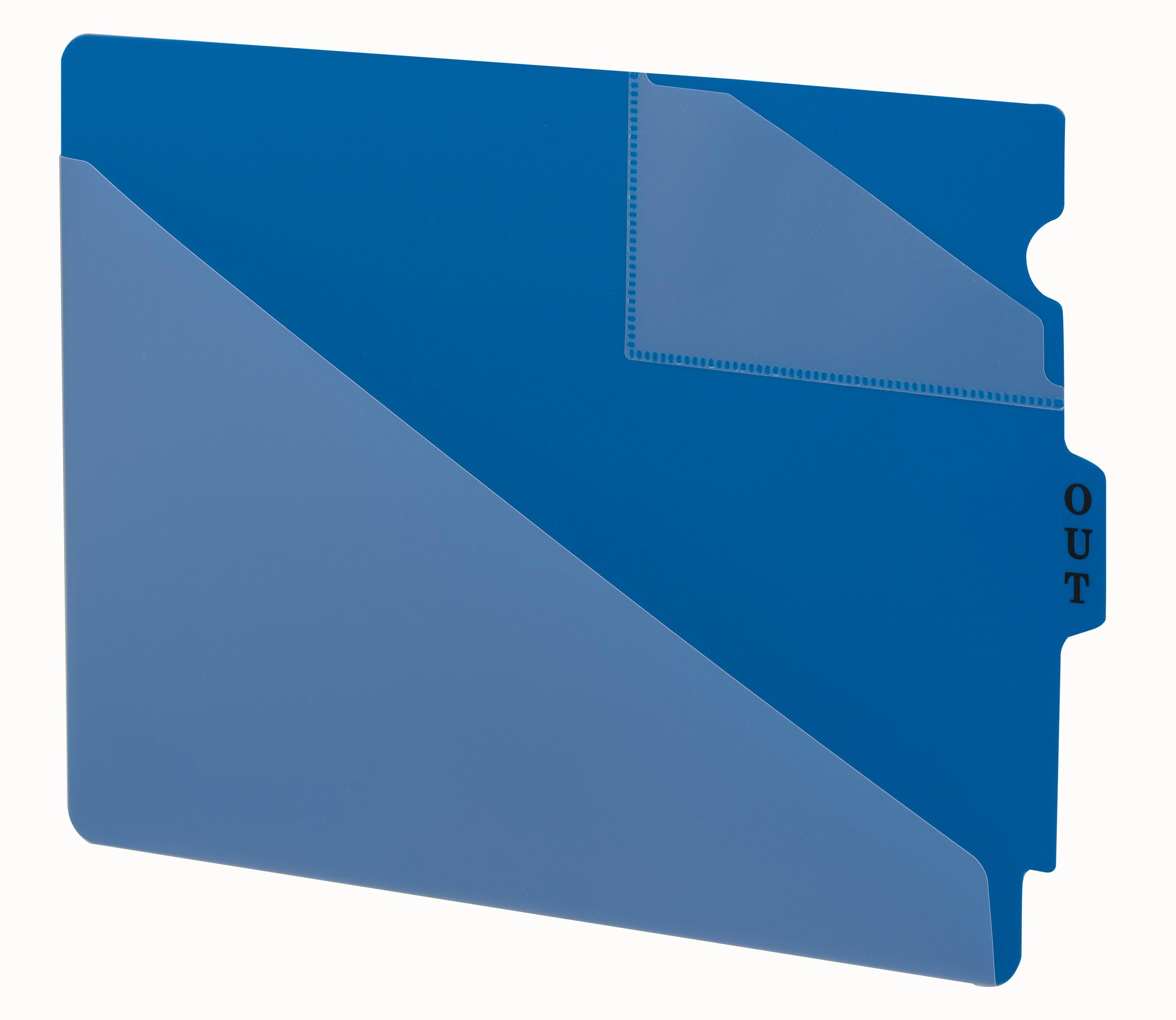 Smead End Tab Poly Out Guide, Two-Pocket