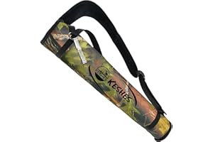 KESHES Archery Back Arrow Quiver Holder - Adjustable Quiver for Arrows with Shoulder Strap and Belt Clip - Ideal for Bow Hunting & Target Practice for Youth & Adults