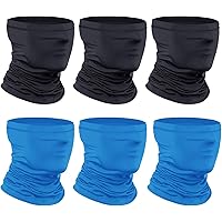 [6-Pack] Neck Gaiter Scarf, Breathable Bandana Face Bandana Cover Cooling Neck Gaiter for Men Women Cycling Hiking…