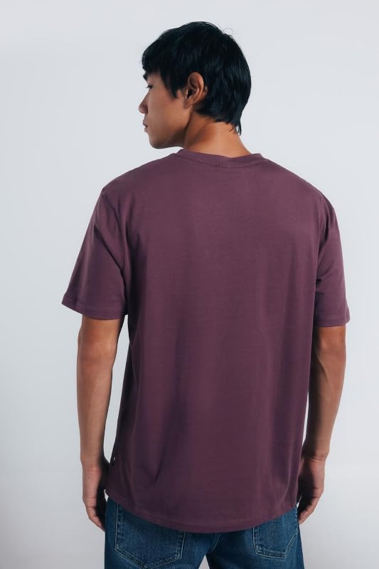 T-shirt com o logótipo, Vinho, M