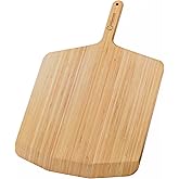 Chef Pomodoro 16-inch Bamboo Pizza Peel, Wooden Pizza Peel 16 Inch (41 cm), Pizza Paddle, Wood Pizza Board, Peel with Handle,