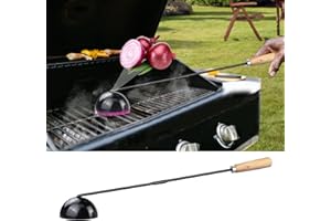 WSBXBB Onion Holder Grill Brush, Grill Cleaner Brush, BBQ Grill Accessories use for Charcoal Grills, Gas Grills. 28" in Black Metal Holder, Heat Resistant(Hand Made), Grill Brush Bristle Free