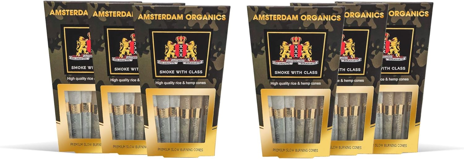 Amazon Com Amsterdam Organics King Size Pre Roll Cones 6 9 Packs Of Camo 6 Health Personal Care