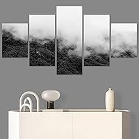 SIGNWIN 5 Panel Canvas Wall Art Modern Art Dramatic Forest Multicolor Photography Romantics Scenic for Home Decorations Ready to Hang - 60