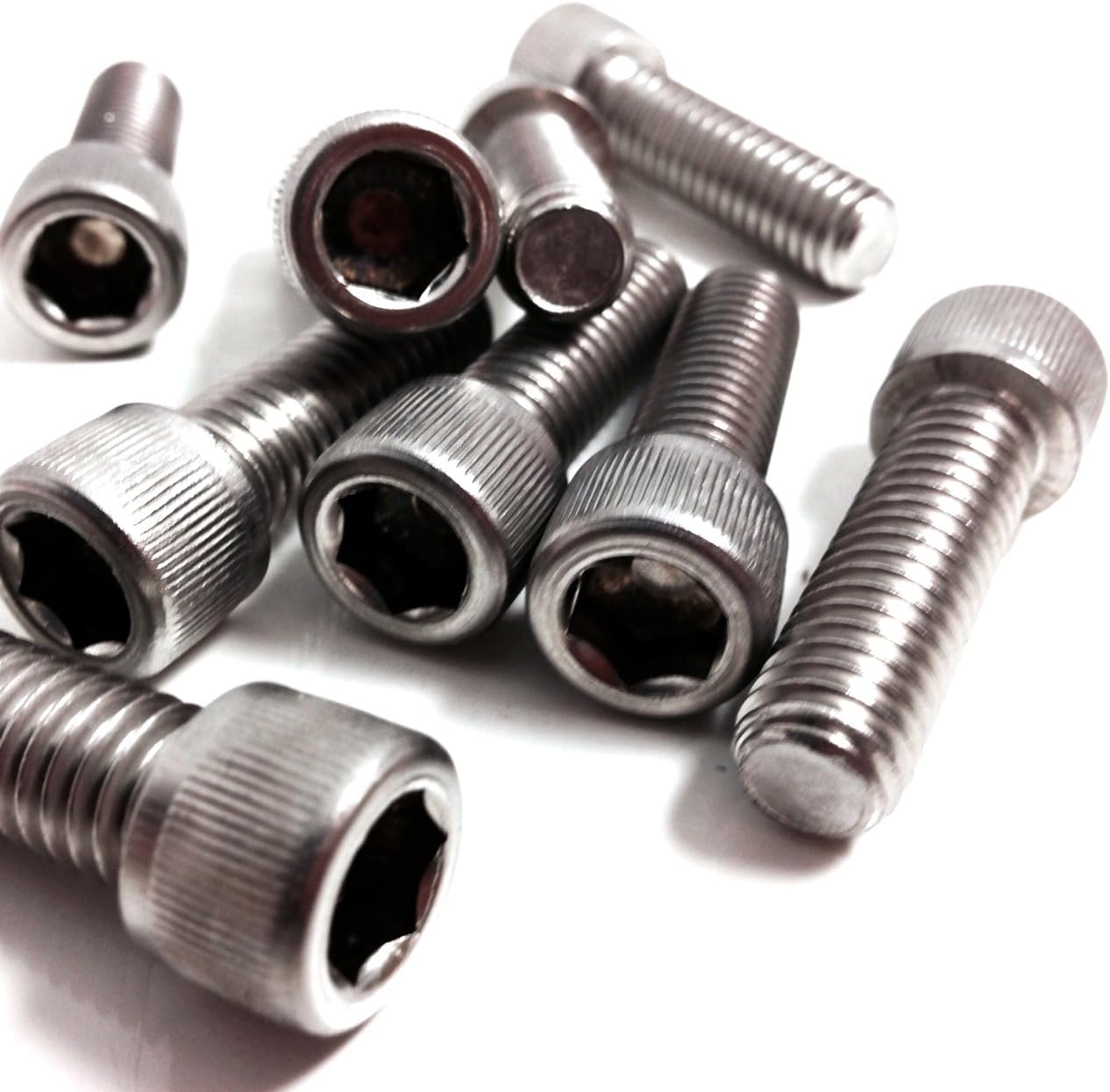 5, 1/4" x 3/4" UNC A2 STAINLESS SOCKET CAPS IMPERIAL HEXAGON ALLEN BOLTS SCREWS HARLEY, MOTORBIKES, CLASSIC CARS