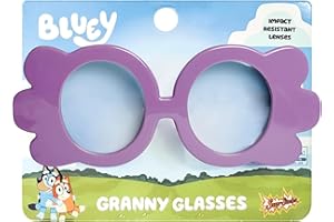 Sun-Staches BLUEY Granny Glasses | Officially Licensed Bluey Dress Up | Clear Lenses | Adult or Child Size