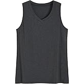 Latuza Women's Bamboo Viscose Pajama Tank Top V Neck Sleeveless Sleep T-Shirt