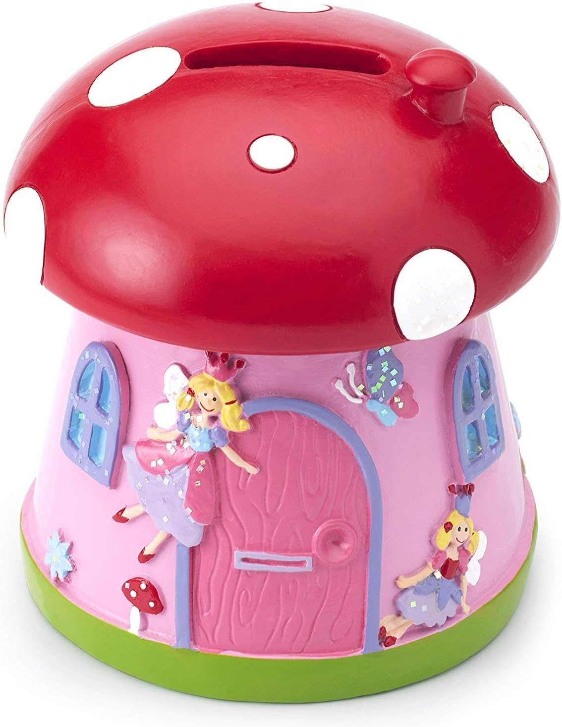 Mousehouse Gifts - Princess Mushroom House Piggy Bank, Mushroom Money Box for Children, Red, 1 Unité (Lot de 1)
