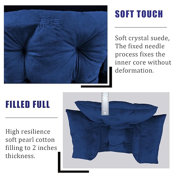 BIG HIPPO WHEELCHAIR SEAT CUSHIONS, COMFORTABLE WHEELCHAIR CUSHIONS FOR PRESSURE RELIEF, SOFT WHEELCHAIR SEAT CUSHIONS PAIN RELIEF -17 ×17 INCHES – PRUSSIAN BLUE