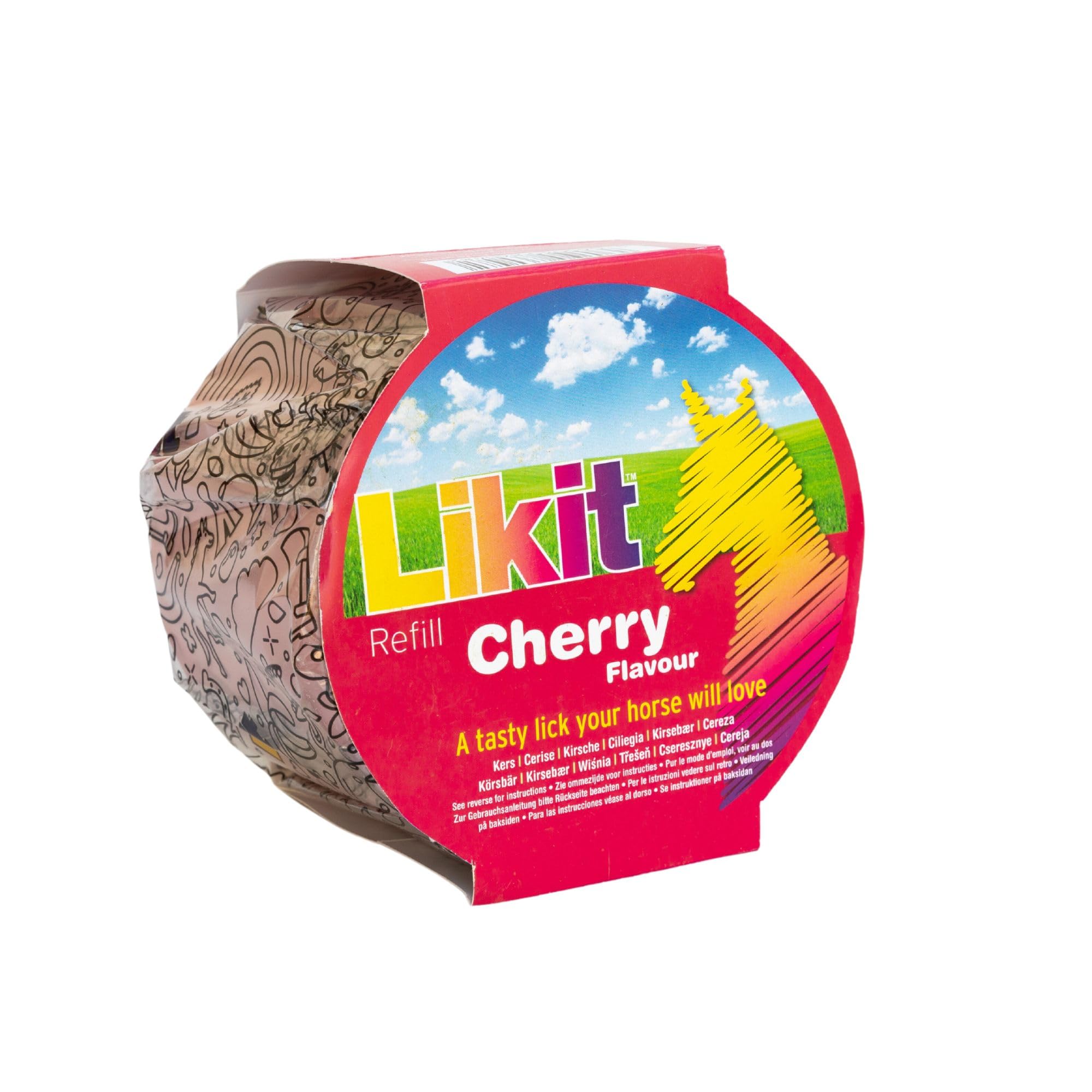 Likit Horse Treat Cherry Large Refill 650g | Tasty Horse Treat, Reduce your Horse's Boredom & Stress | Cherry