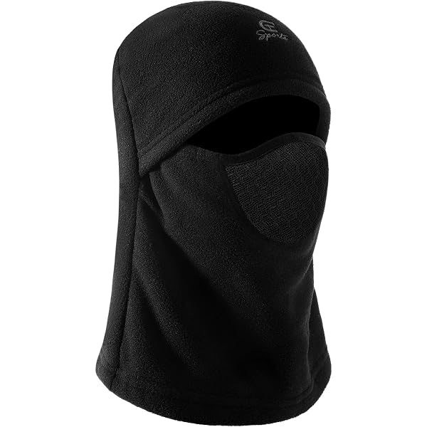 Balaclava Full Face Mask Men,Women Cycling Riding Ski Warm Neck Black