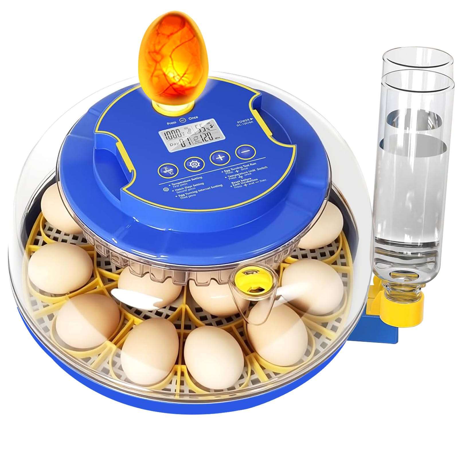 Photo 1 of Incubators for Hatching Eggs, 18 Egg Incubator with Automatic Egg Turning and Humidity Control, 360° View Incubadora De Huevos De Gallina, Candler, Incubator for Chicken Eggs, Ducks, Goose, Quail