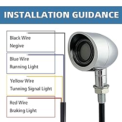 BOSYCY Motorcycle Rear LED Turn Signals 2 Pack