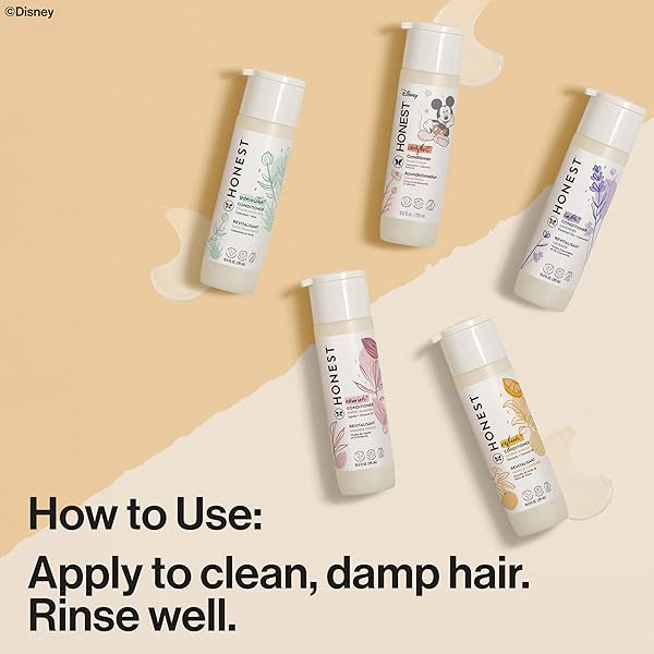THE HONEST COMPANY 2-IN-1 CLEANSING SHAMPOO BODY WASH, GENTLE ENOUGH FOR BABY DERMATOLOGIST TESTED TEAR-FREE HYPOALLERGENIC DISNEY’S MICKEY MOUSE COMFORT SWEET CREAM 10 FL OZ