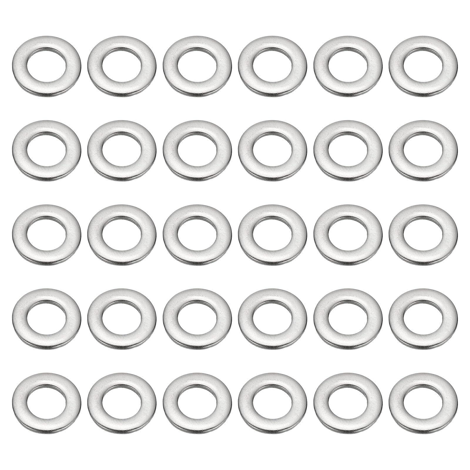 PATIKIL 304 Stainless Steel Flat Washer, 100 Pack 1/4" ID x 4/9" OD x 0.05" Thickness Metal Fender Washers Small Washers for Screws Bolts Assortment